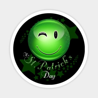 Happy St Saint Patrick's Day Smiley funny face Magnet